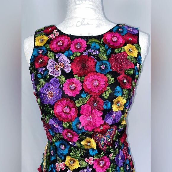 Alice + Olivia Lindsey Embellished A-Line Dress size 4 - Picture 7 of 16